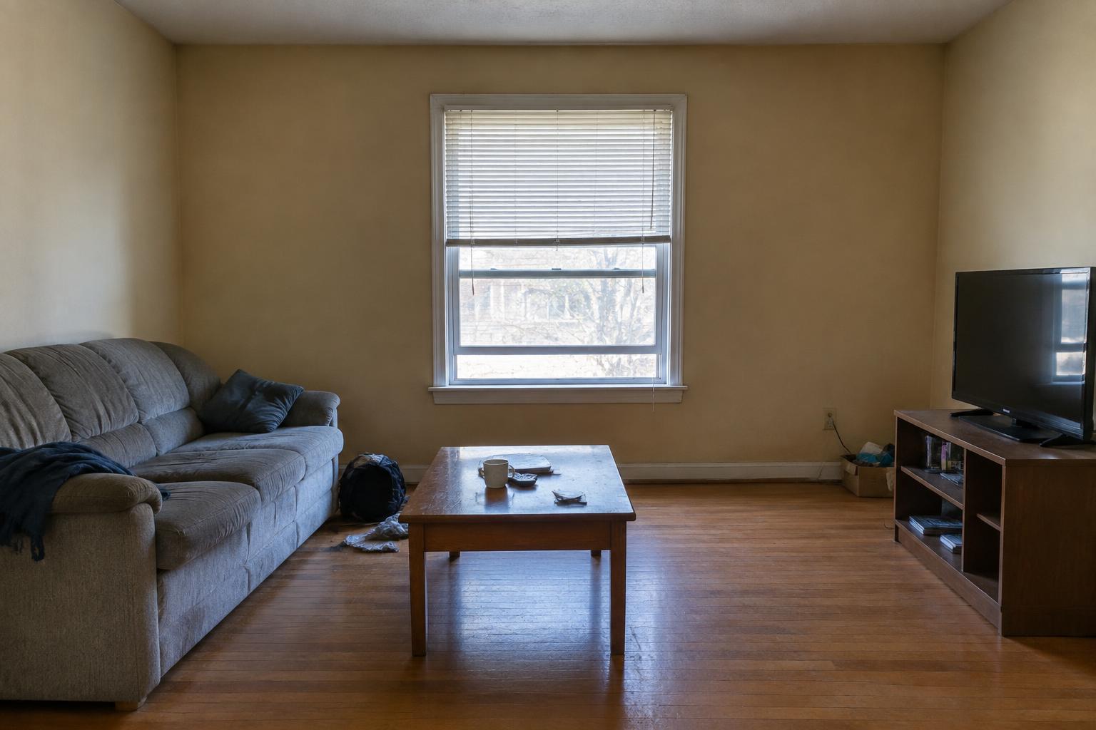 Existing living room before design