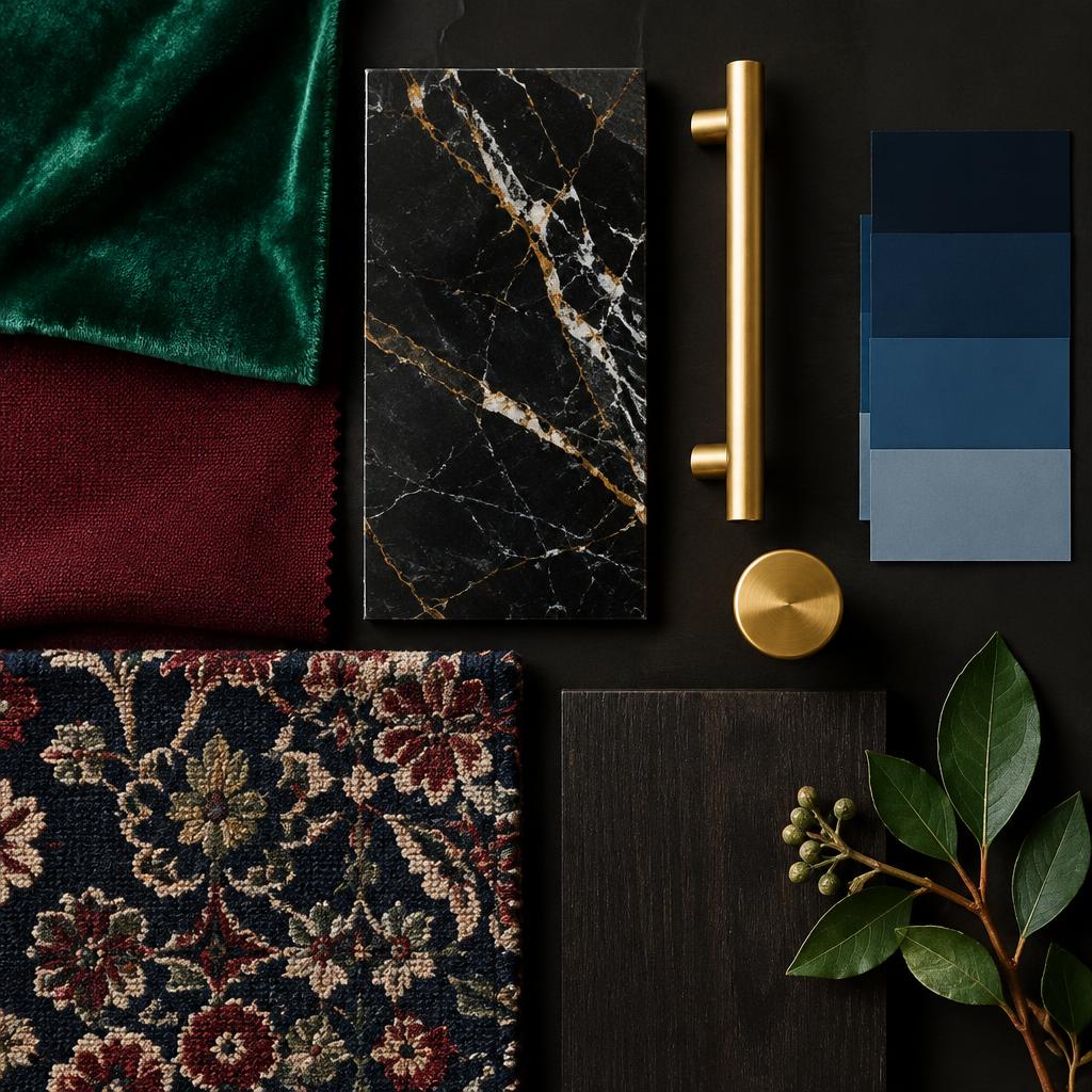 Bold + Sophisticated material board