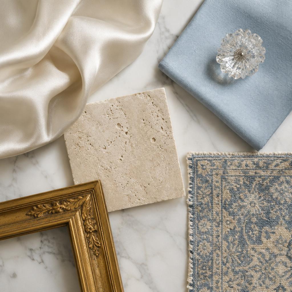 Timeless + Luxurious material board